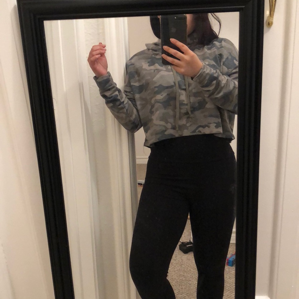 Cropped hoodie sweat shirt